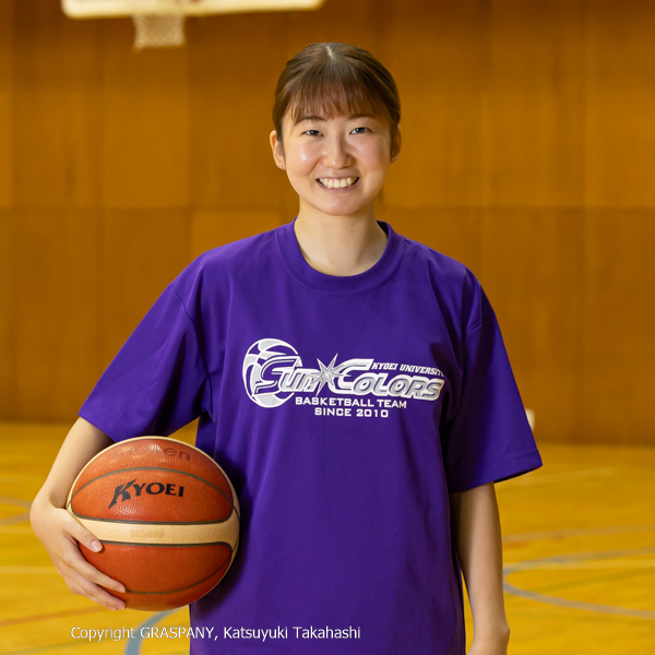 ＜ポジション＞G   ＜出身校＞南飯田ミニバス→岩瀬東中学校→大成女子高等学校   ＜コメント＞辛い時こそ笑顔で影響力のあるプレイヤーになる。
